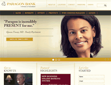 Tablet Screenshot of paragonbank.com